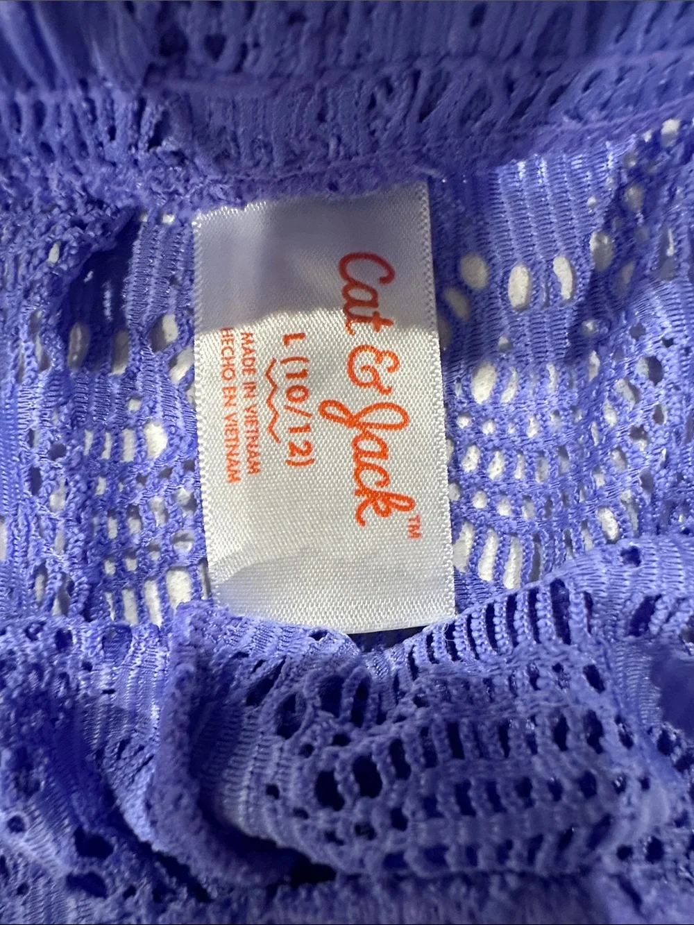 Cat & Jack Girls Purple Crochet Swim Coverup Shorts